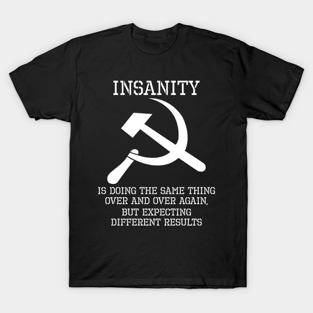 Insanity is doing the same thing over and over again, but expecting different results T-Shirt by Styr Designs